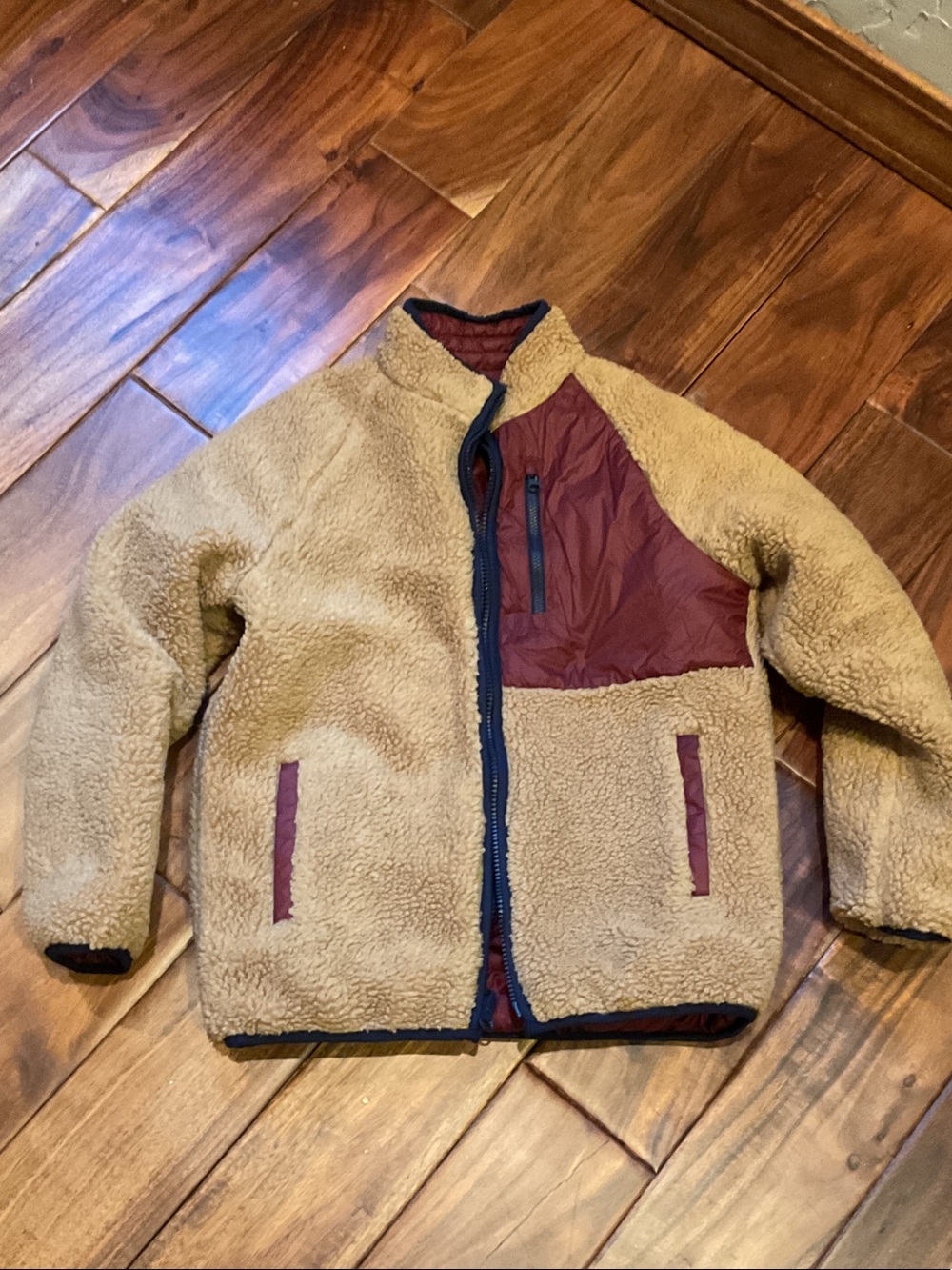 GAP Tan Sherpa Puffer Jacket